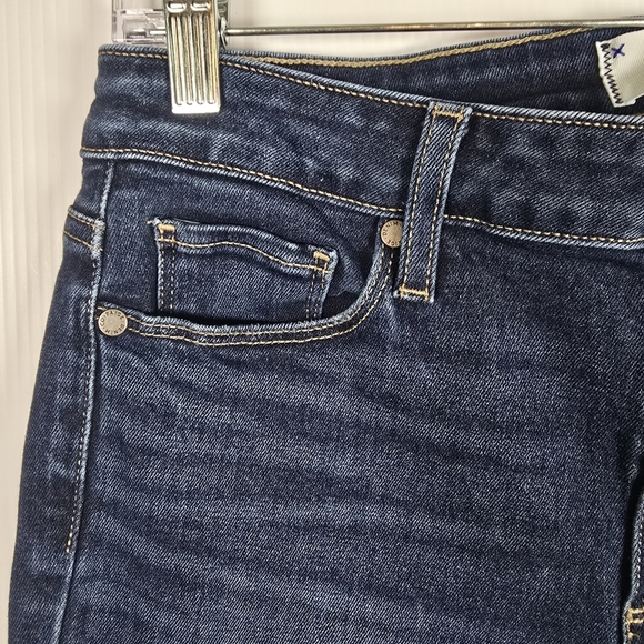 PAIGE Women's Midnight Blue Verdugo Ankle Jeans Raw Hem Size 30 - Picture 4 of 14